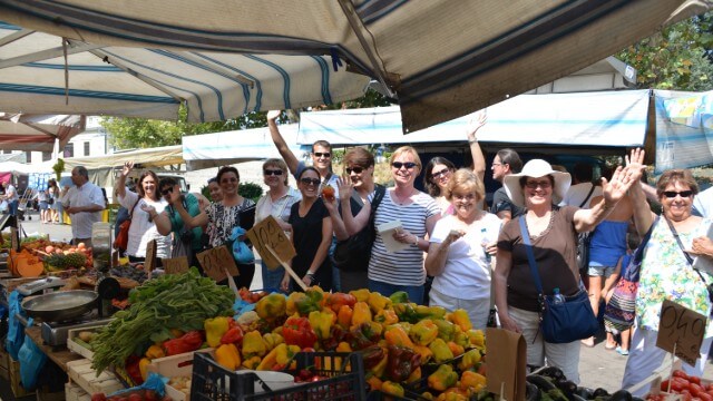 All of our food is made with fresh local ingredients and sometimes we even go shopping for the classes together